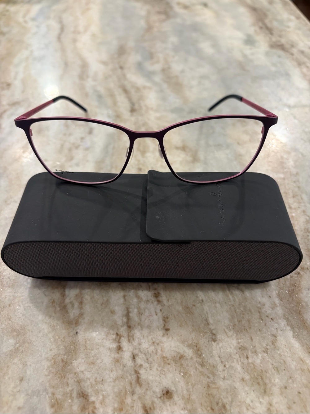 NWT Orgreen Metal Eyeglasses, mod One More Time with case and cloth